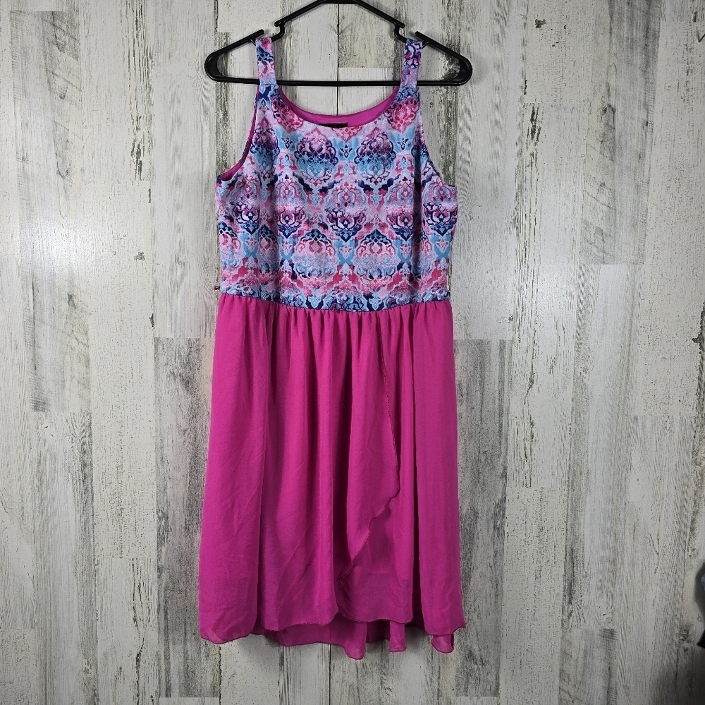 By and By girl pink and blue summer dress girls size 20 1/2